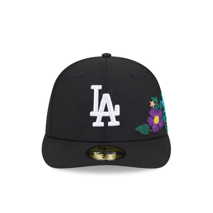 Los Angeles Dodgers Tonal Florals Black 59FIFTY Fitted Hat