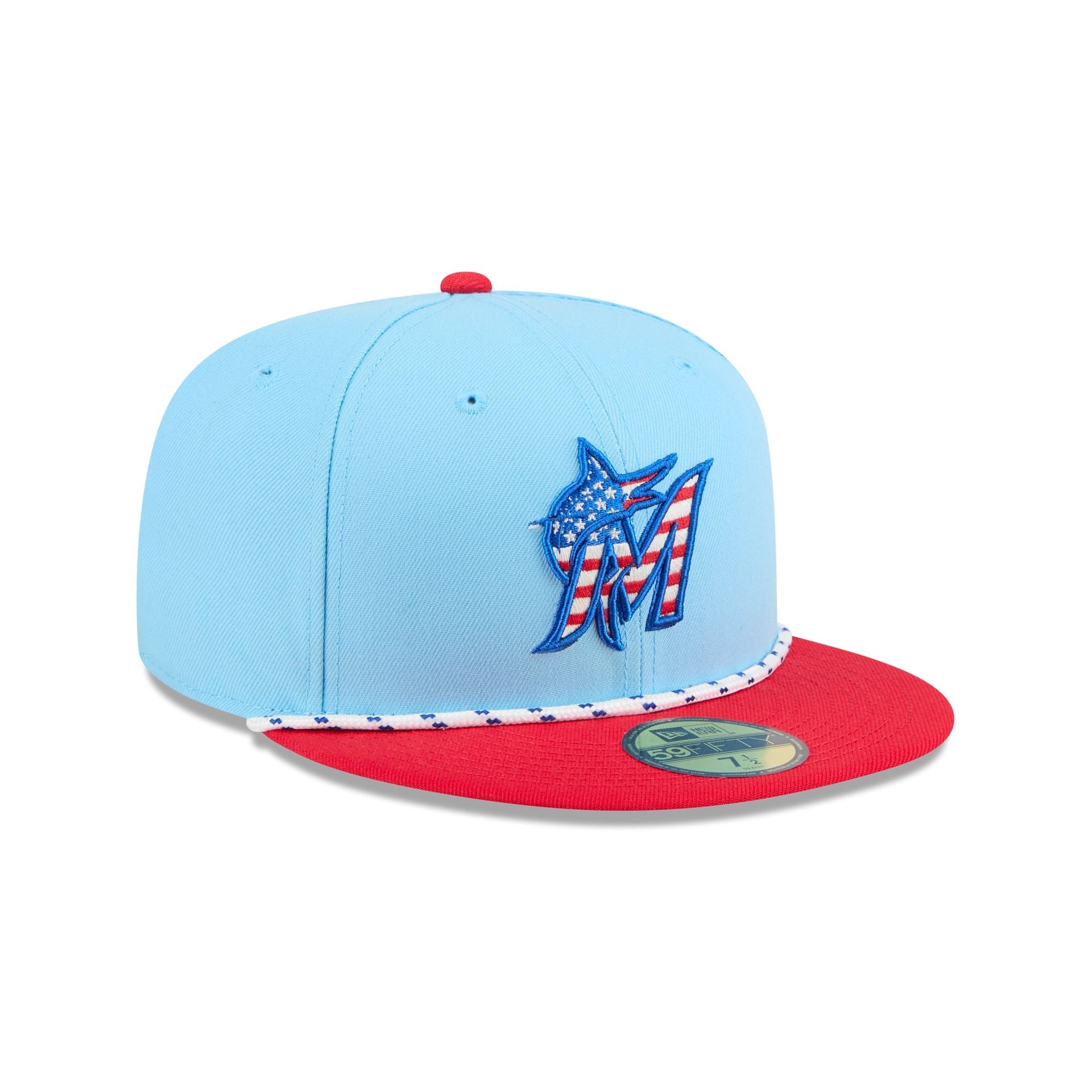 Miami Marlins Independence Day 2025 59FIFTY Fitted Hat