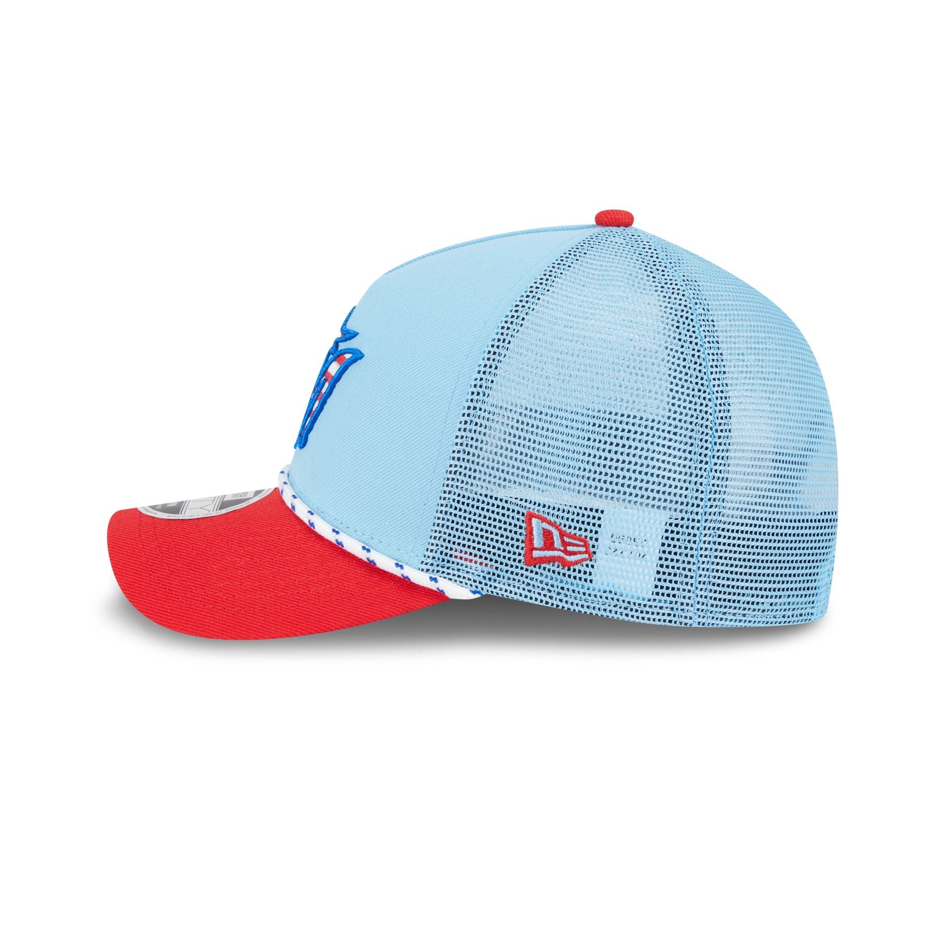 Miami Marlins Independence Day 2025 9FORTY M-Crown A-Frame Trucker Hat