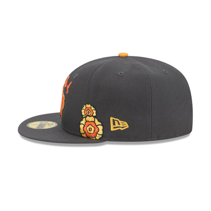 Athletics Day of the Dead Graphite 59FIFTY Fitted Hat