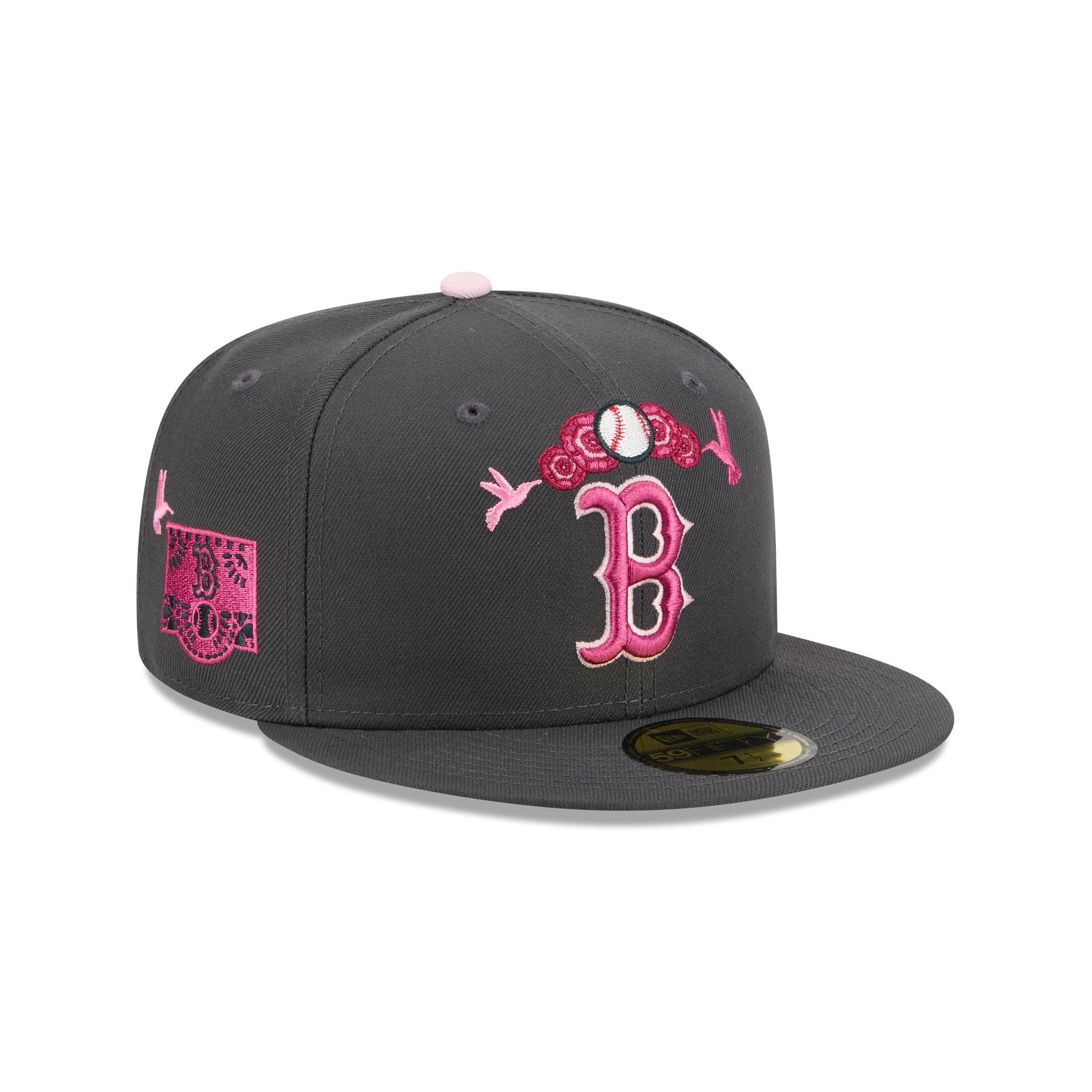 Boston Red Sox Day of the Dead Graphite 59FIFTY Fitted Hat