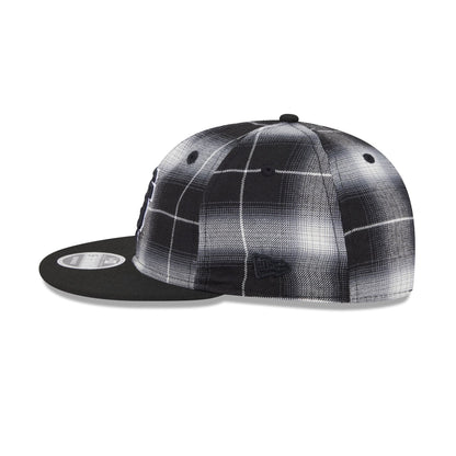 San Francisco Giants Black and White Plaid Retro Crown 9FIFTY Snapback Hat