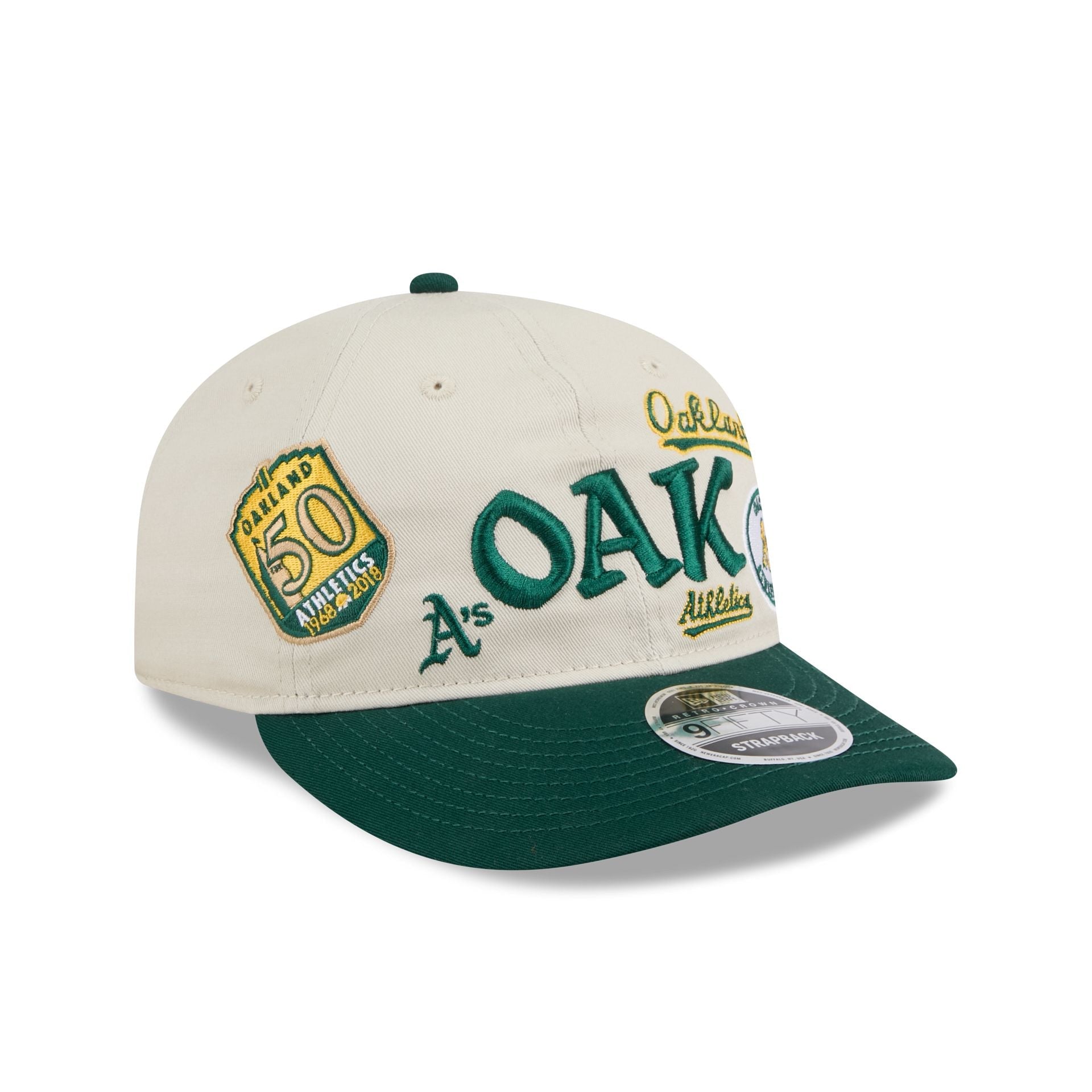 Athletics Scattered Patches Retro Crown 9FIFTY Snapback Hat