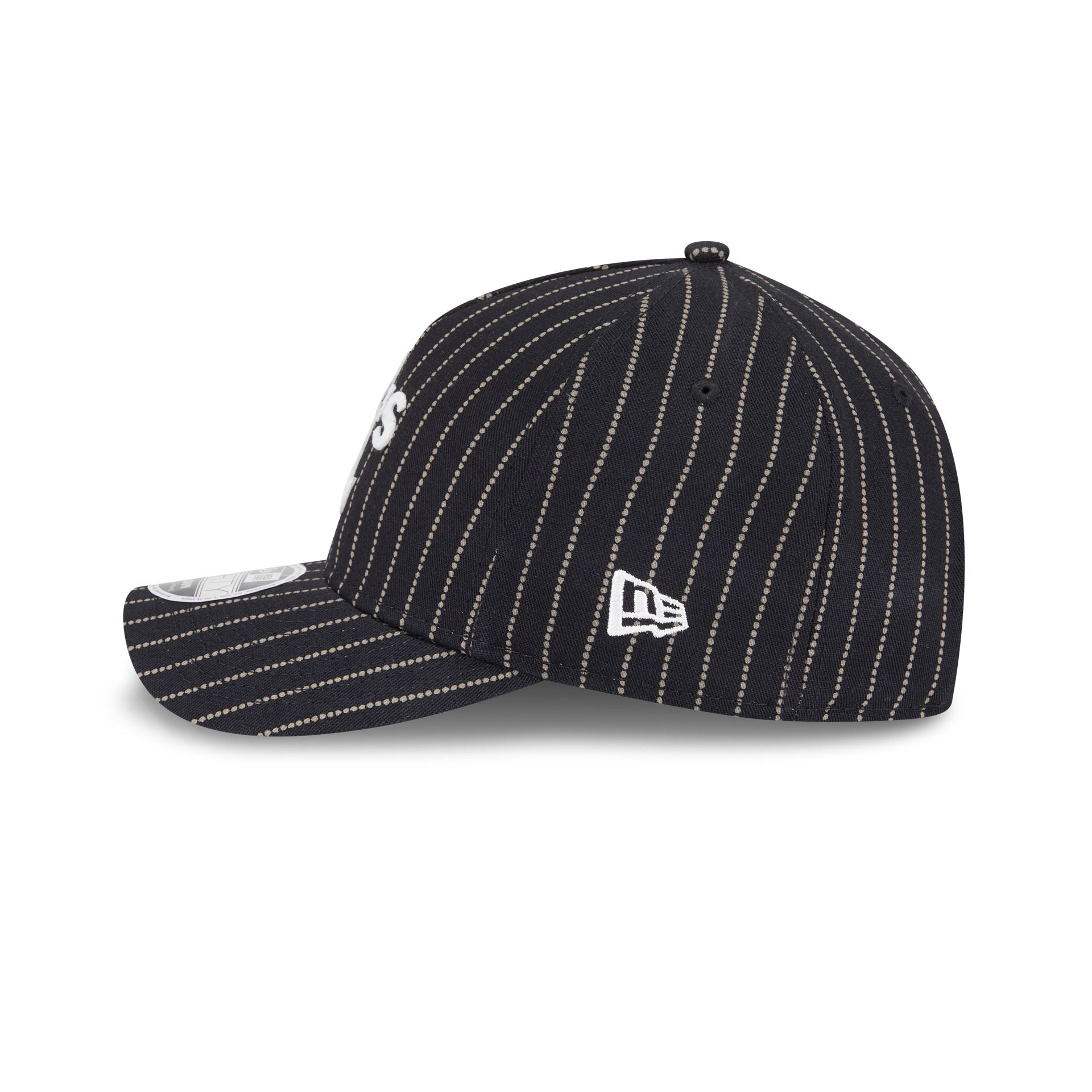 Athletics Dotted Pinstripe 9FORTY M-Crown A-Frame Adjustable Hat