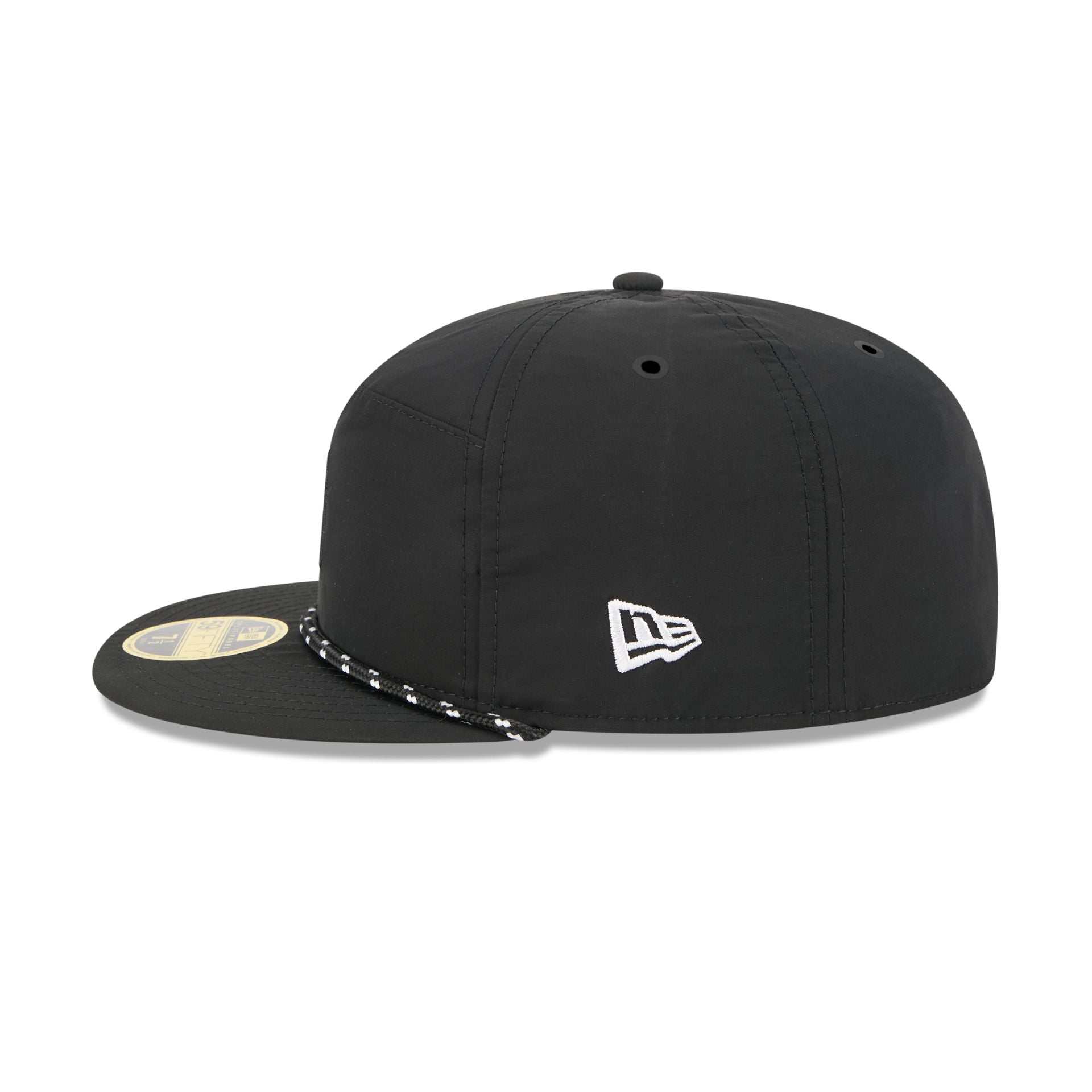 San Francisco Giants Black Poly Rope Split Panel 59FIFTY Fitted Hat