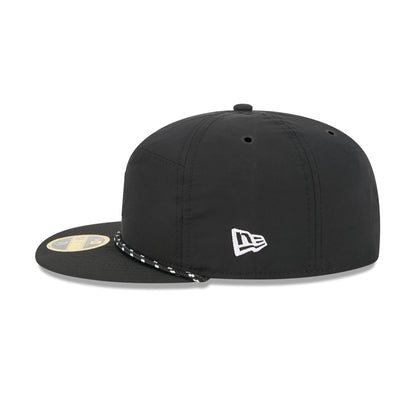 San Francisco Giants Black Poly Rope Split Panel 59FIFTY Fitted Hat