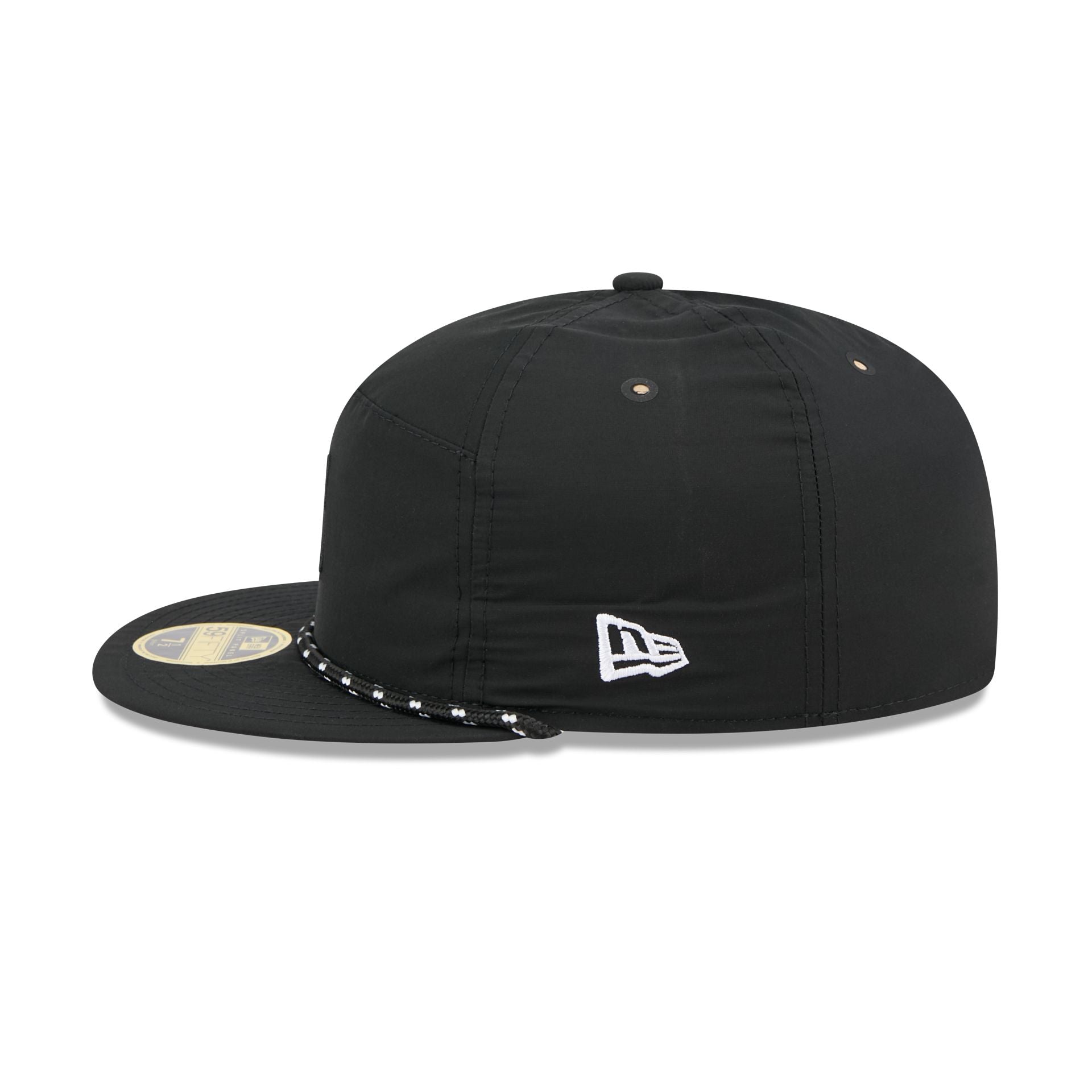 Los Angeles Dodgers Black Poly Rope Split Panel 59FIFTY Fitted Hat