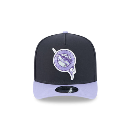Miami Marlins Navy Lavender 9FIFTY A-Frame Snapback Hat