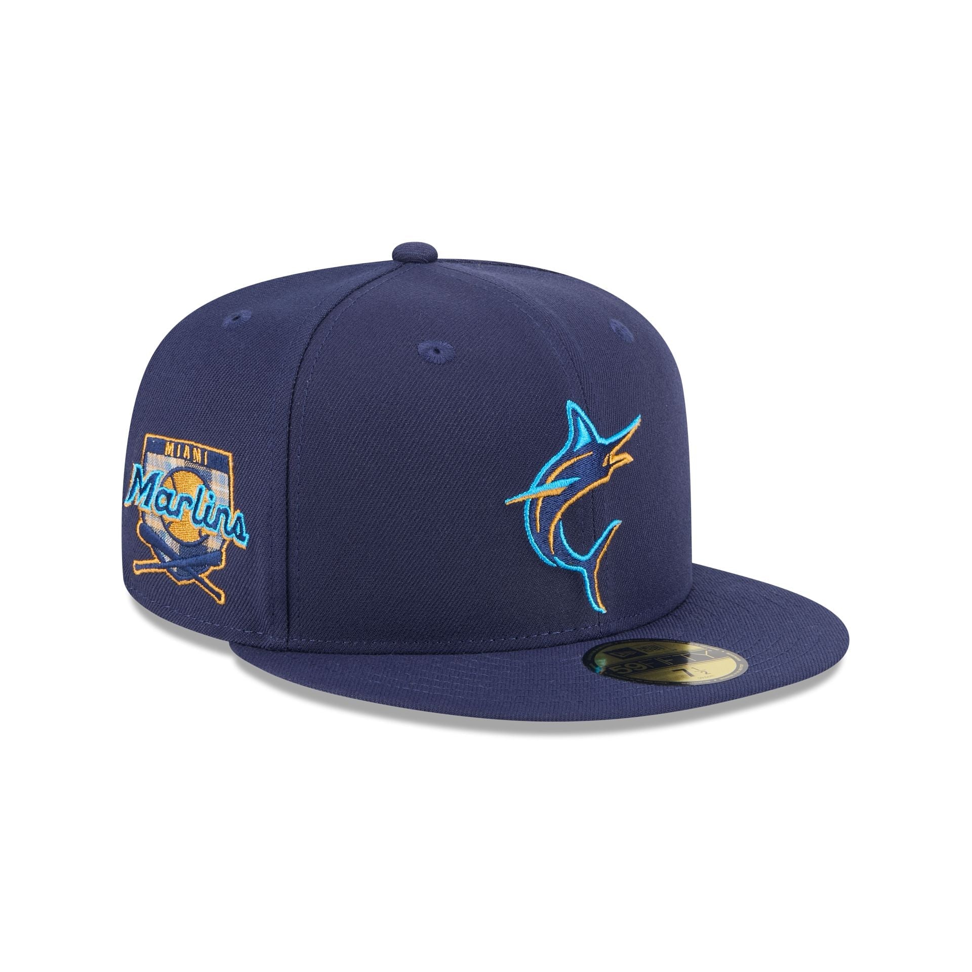 Miami Marlins Blue Tartan 59FIFTY Fitted Hat