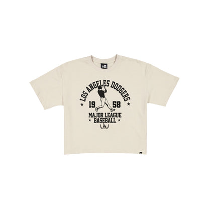 Los Angeles Dodgers Throwback Prep Stone Women's Cropped T-Shirt