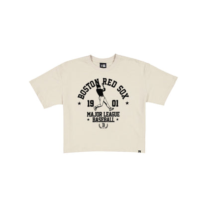 Boston Red Sox Throwback Prep Stone Women's Cropped T-Shirt