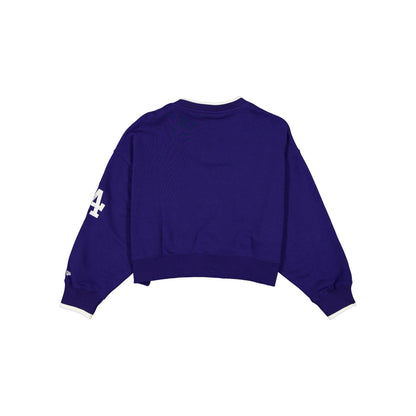 Los Angeles Dodgers Throwback Prep Women's Cropped Crewneck