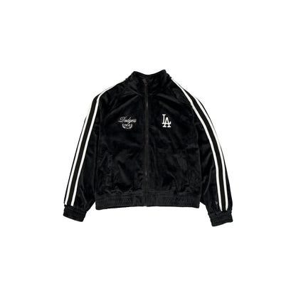 Los Angeles Dodgers Throwback Prep Black Women's Track Jacket