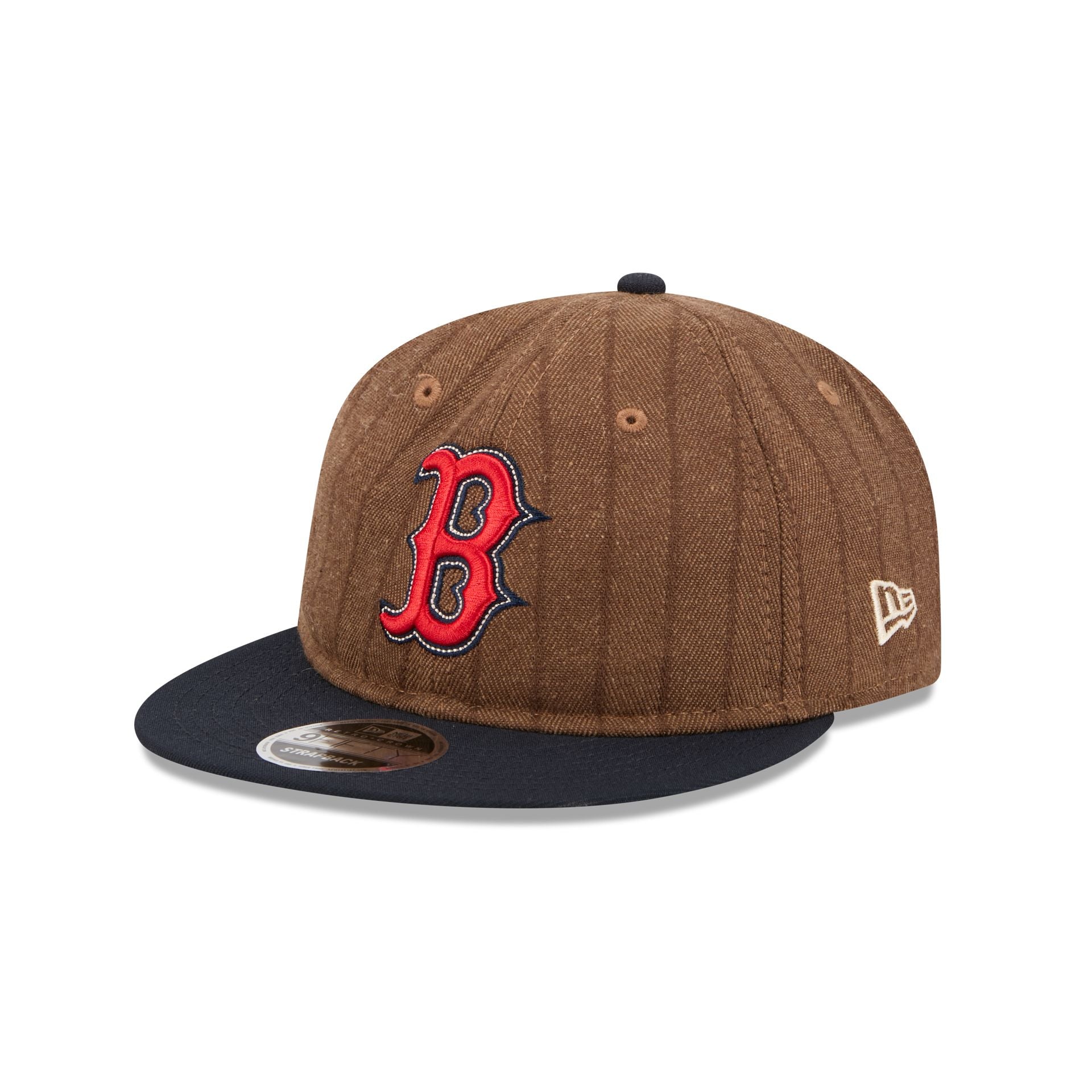 Boston Red Sox Three Looms Wool Pinstripe Retro Crown 9FIFTY Adjustable Hat
