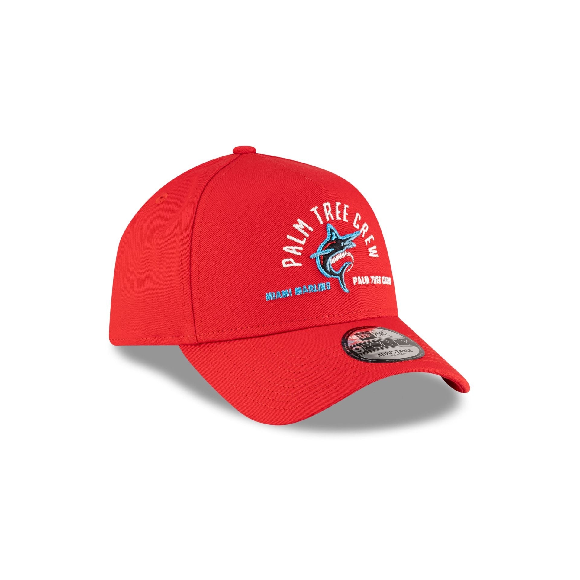 Palm Tree Crew x Miami Marlins Red 9FORTY A-Frame Snapback Hat