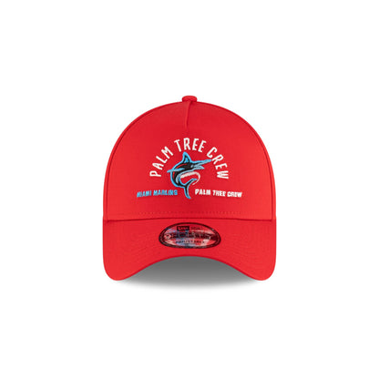 Palm Tree Crew x Miami Marlins Red 9FORTY A-Frame Snapback Hat