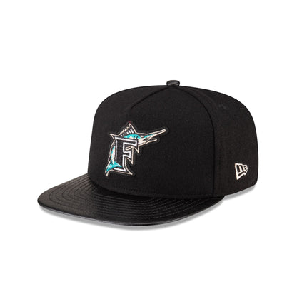 Miami Marlins Wool Letterman 9FIFTY A-Frame Snapback Hat