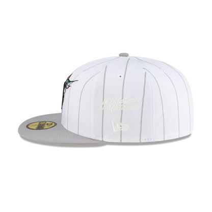 Diet Starts Monday x Miami Marlins Pinstripe 59FIFTY Fitted Hat