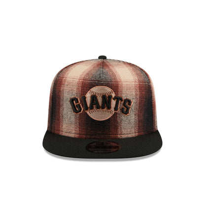 San Francisco Giants Grunge Plaid 9FIFTY A-Frame Adjustable Hat