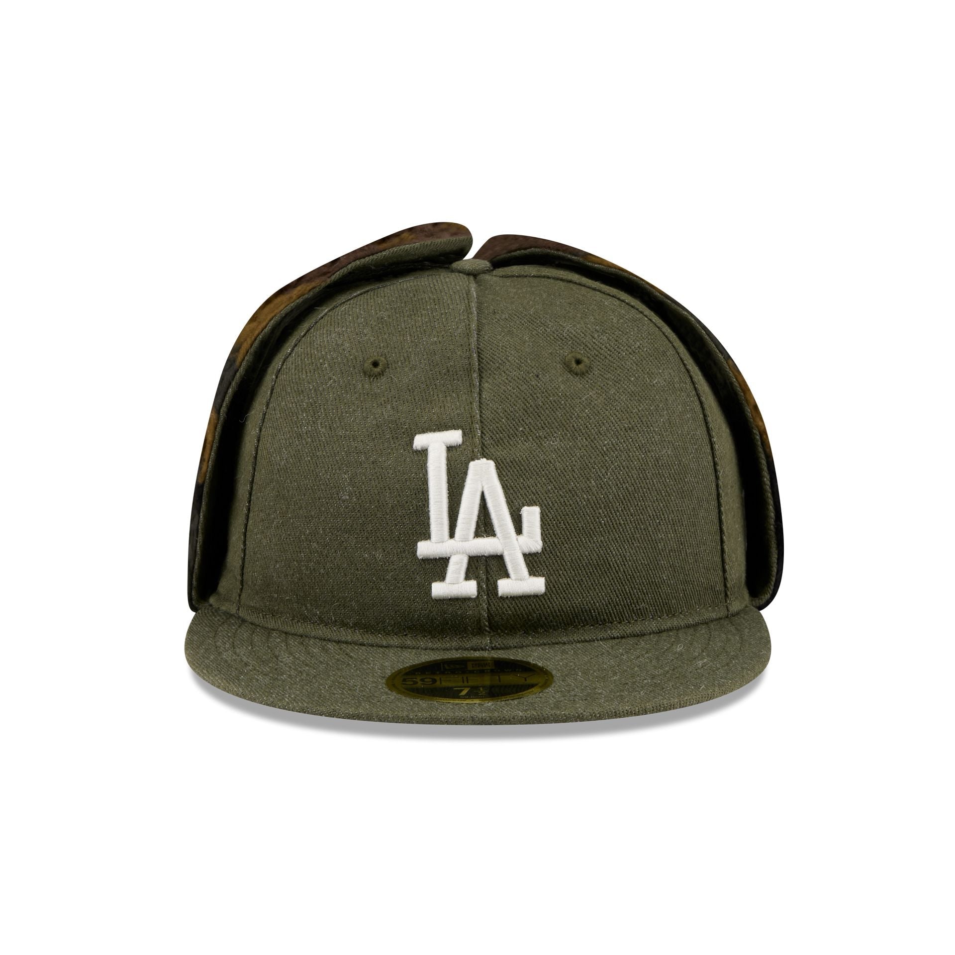 Los Angeles Dodgers Three Looms Cotton Twill Camo Retro Crown Dog Ear 59FIFTY Fitted Hat