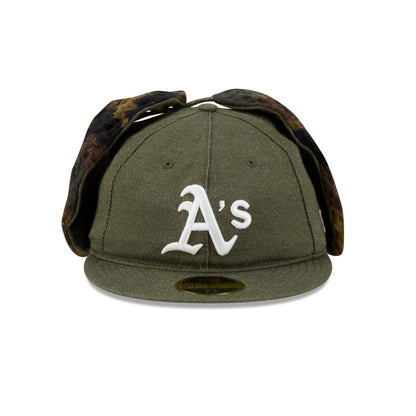Athletics Three Looms Cotton Twill Camo Retro Crown Dog Ear 59FIFTY Fitted Hat