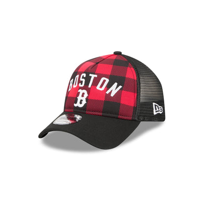 Boston Red Sox Evergreen Check 9FORTY A-Frame Trucker Hat