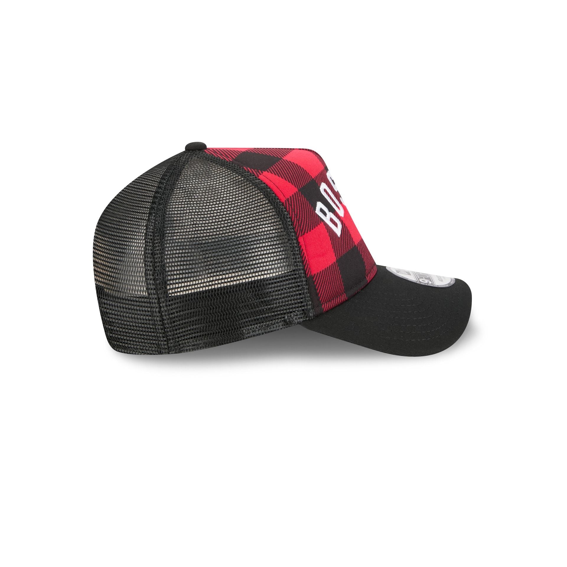 Boston Red Sox Evergreen Check 9FORTY A-Frame Trucker Hat