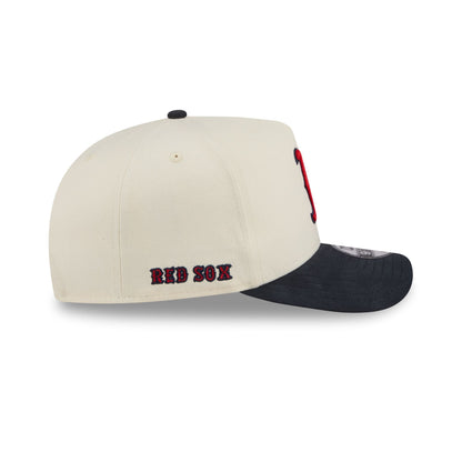 Boston Red Sox Cotton Brush Chrome Pre-Curve 9FIFTY A-Frame Snapback Hat