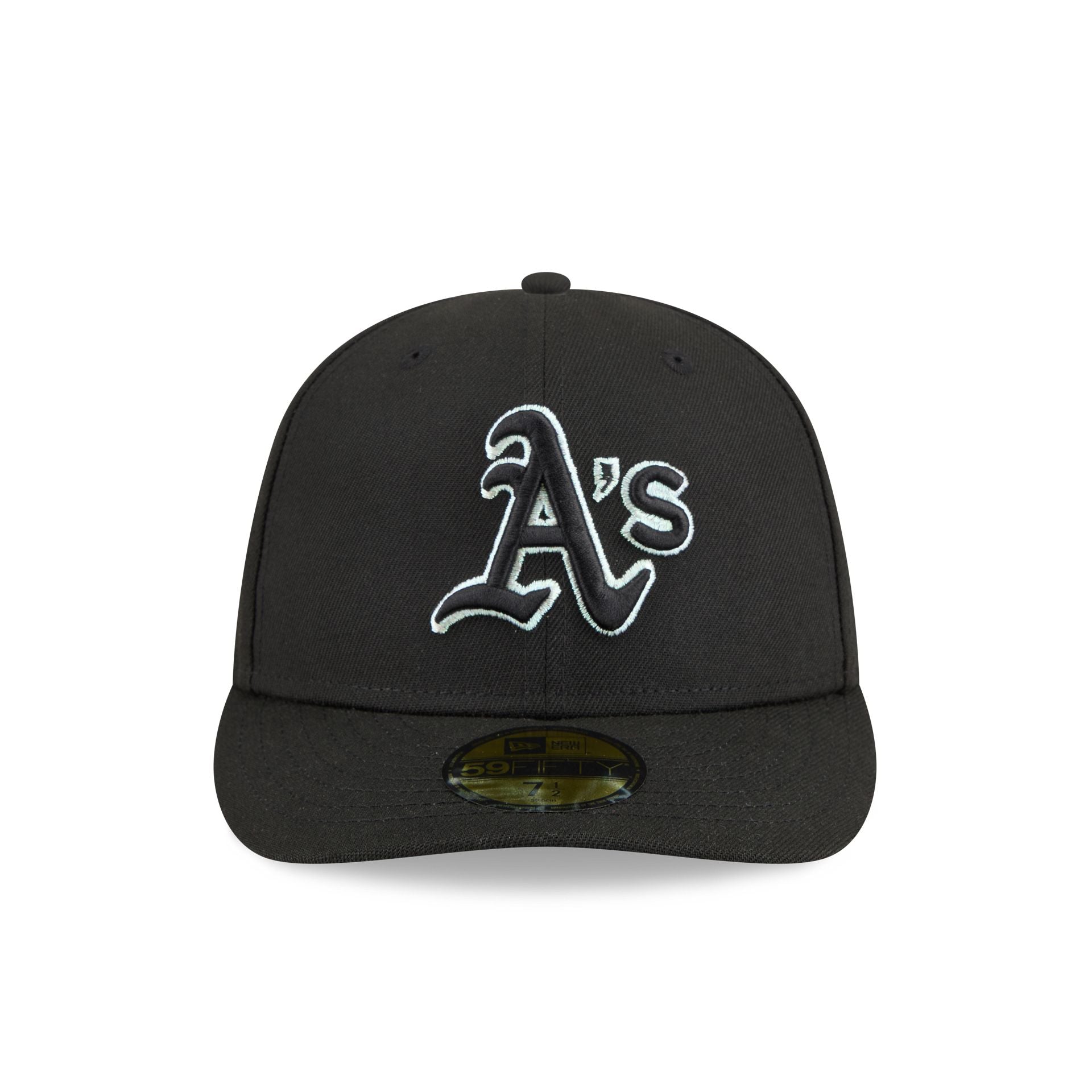 Athletics Black Pre-Curve 59FIFTY Fitted Hat