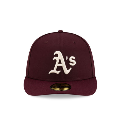 Athletics Maroon Pre-Curve 59FIFTY Fitted Hat