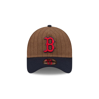 Boston Red Sox Three Looms Wool Pinstripe 9FORTY A-Frame Snapback Hat