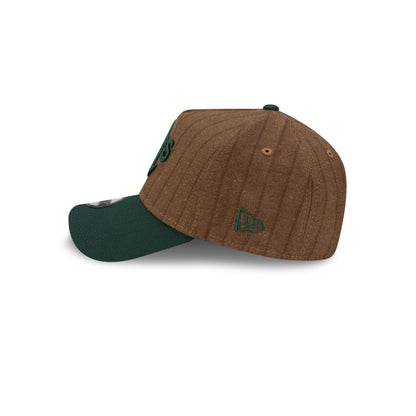 Athletics Three Looms Wool Pinstripe 9FORTY A-Frame Snapback Hat