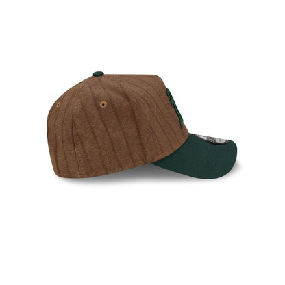 Athletics Three Looms Wool Pinstripe 9FORTY A-Frame Snapback Hat