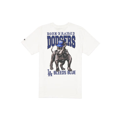 Born x Raised x Los Angeles Dodgers Bleeds Blue White T-Shirt