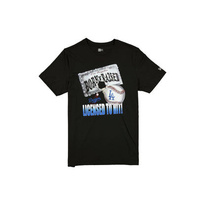 Born x Raised x Los Angeles Dodgers Licensed to Hit Black T-Shirt