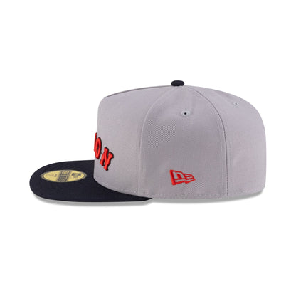 Just Caps League Sidepatch Gray Boston Red Sox 59FIFTY A-Frame Fitted Hat