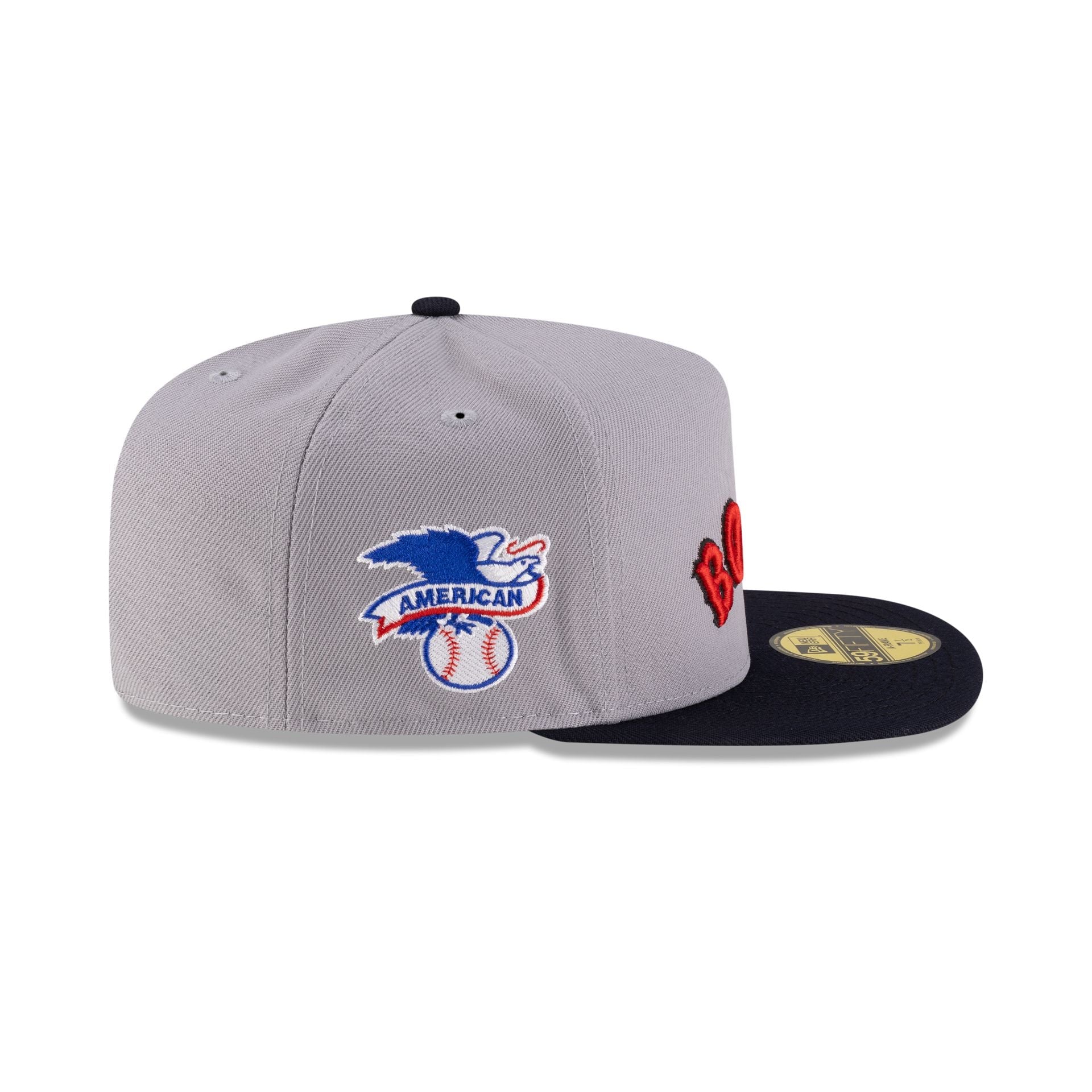 Just Caps League Sidepatch Gray Boston Red Sox 59FIFTY A-Frame Fitted Hat