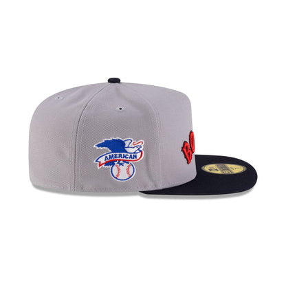 Just Caps League Sidepatch Gray Boston Red Sox 59FIFTY A-Frame Fitted Hat