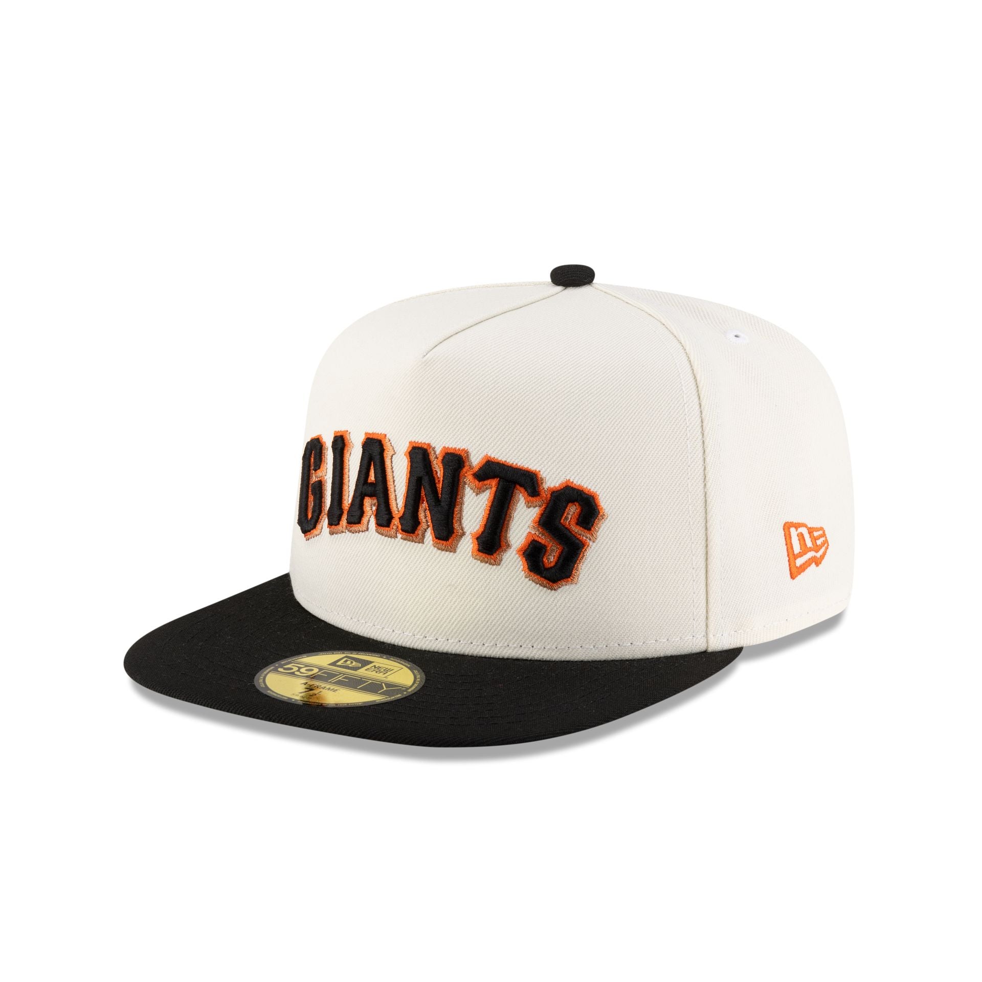 Just Caps League Sidepatch Chrome White San Francisco Giants 59FIFTY A-Frame Fitted Hat