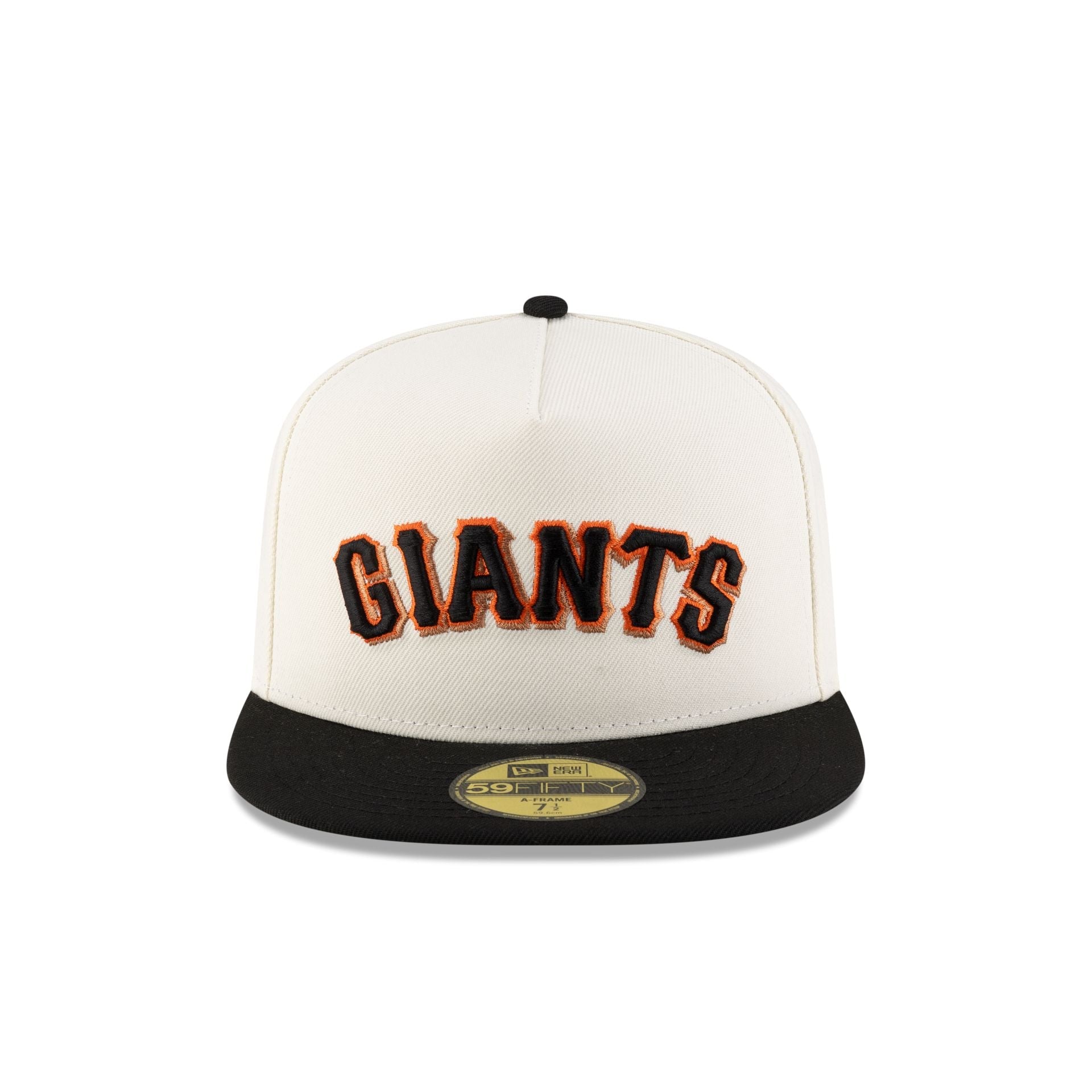 Just Caps League Sidepatch Chrome White San Francisco Giants 59FIFTY A-Frame Fitted Hat