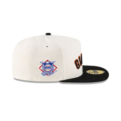 Just Caps League Sidepatch Chrome White San Francisco Giants 59FIFTY A-Frame Fitted Hat