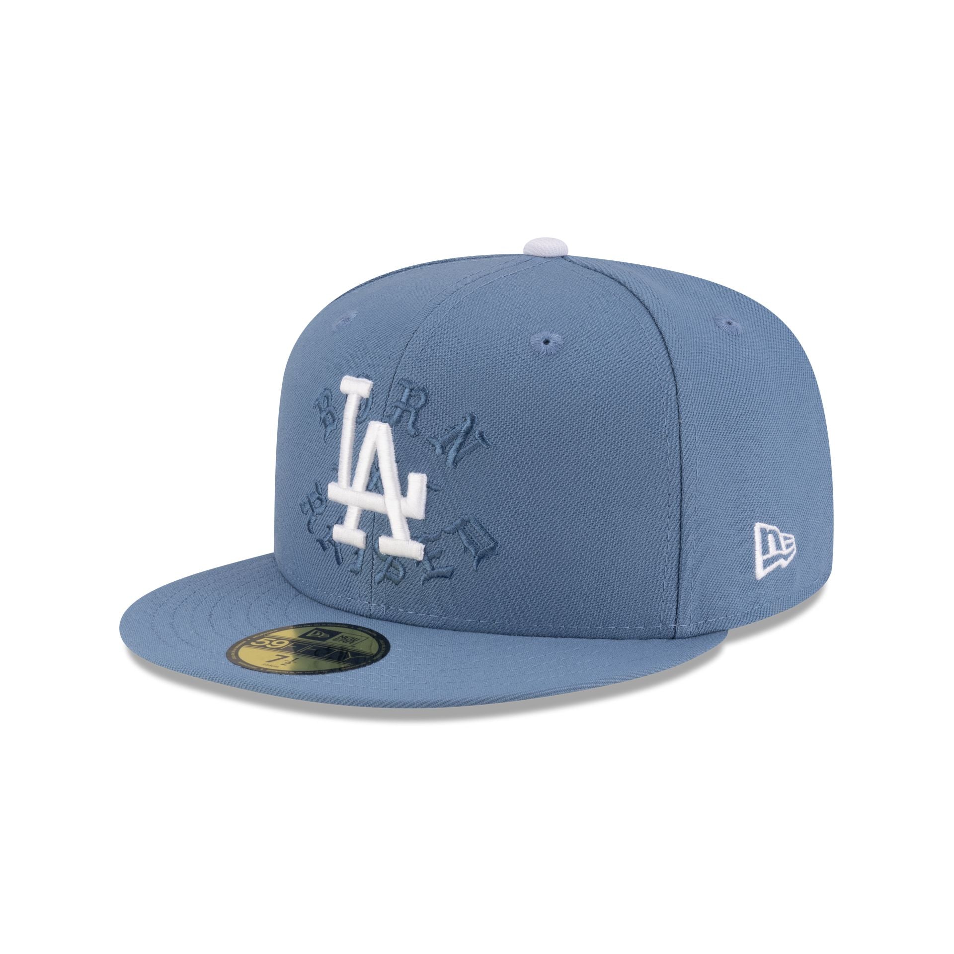 Born x Raised x Los Angeles Dodgers World Series Champions Slate 59FIFTY Fitted Hat