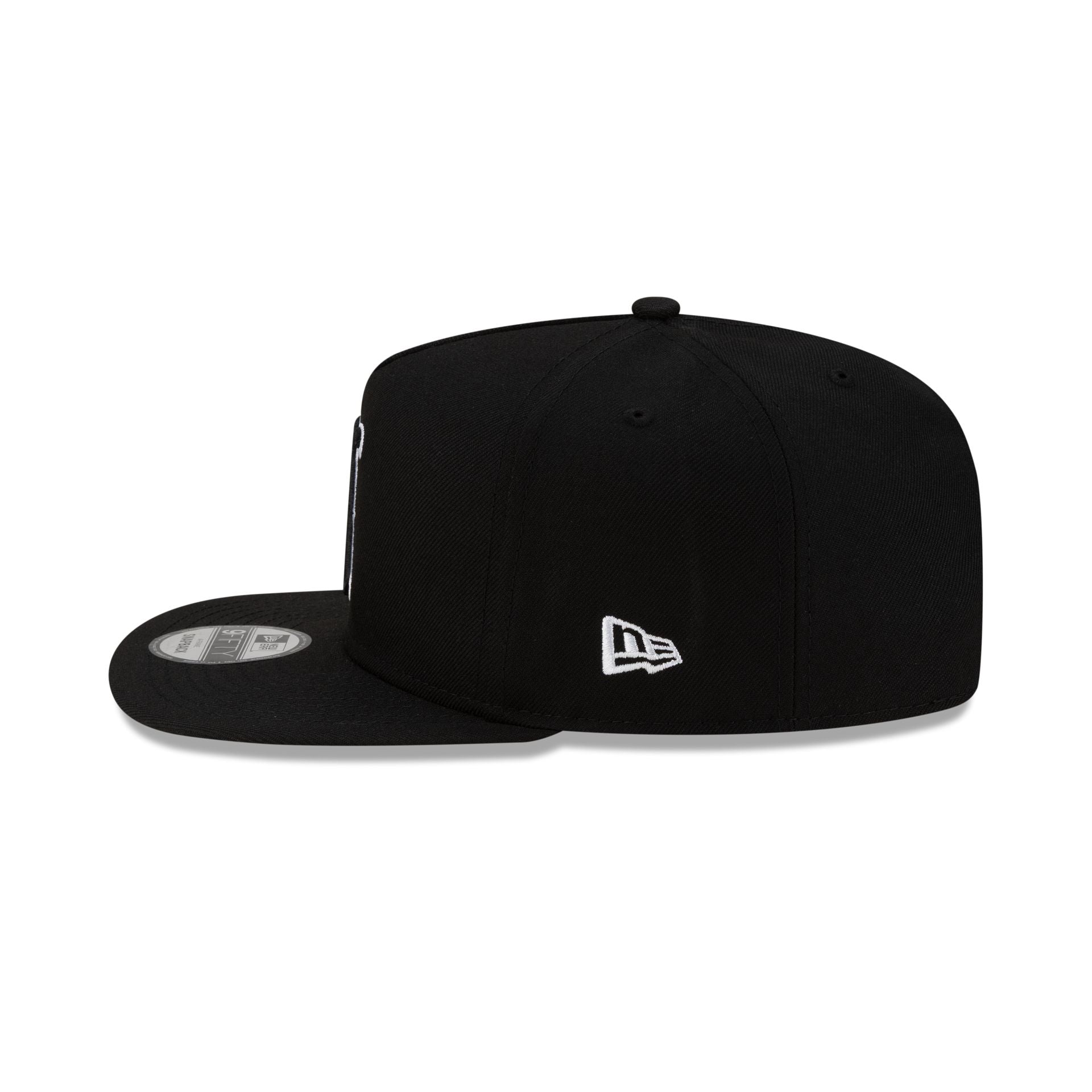 Boston Red Sox Upside Down Logo Black 9FIFTY A-Frame Snapback Hat