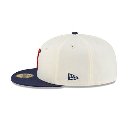 Boston Red Sox Upside Down Logo Chrome 59FIFTY Fitted Hat
