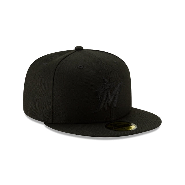 Miami Marlins 2019 Blackout Basic 59FIFTY Fitted Hat